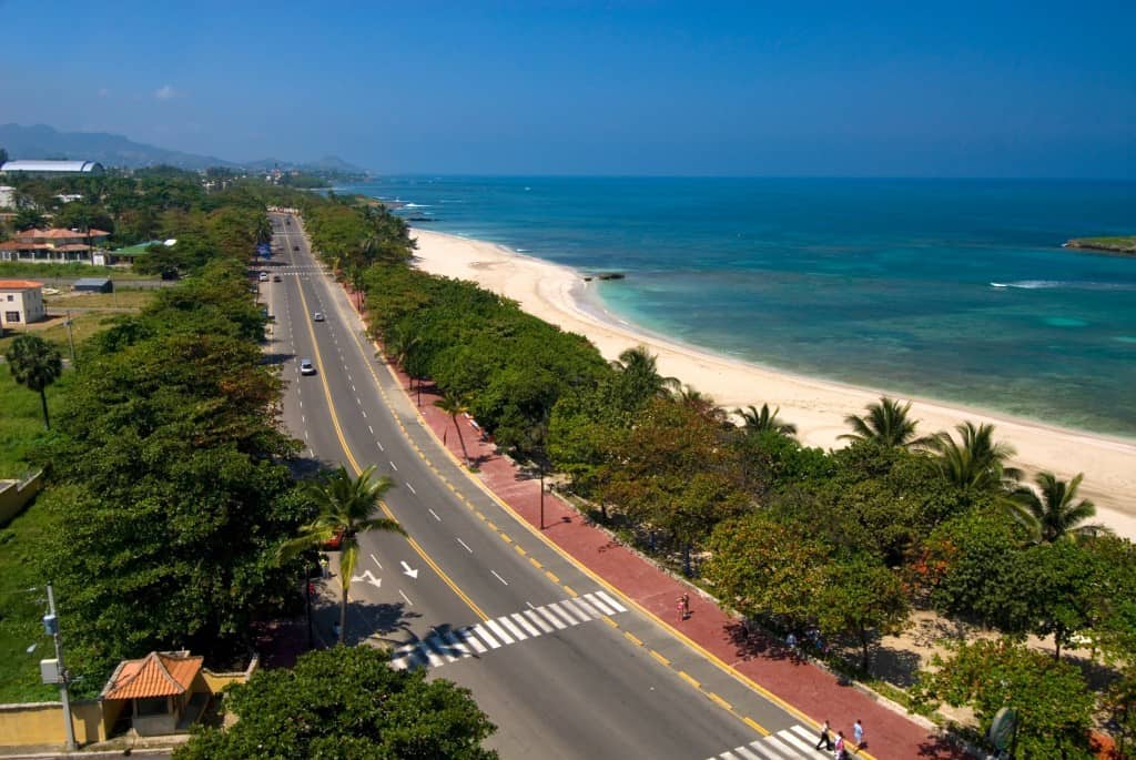Looking along the Malecon, Puerto Plata