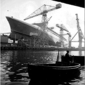 Q4 under construction in August 1967 - a month before her launch.