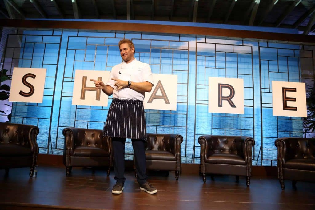 Chef Curtis Stone and Princess Cruises officially kicked-off a new partnership today in downtown Los Angeles, which features his first restaurant at sea SHARE by Curtis Stone and other new onboard culinary offerings on Mon., Aug. 17, 2015, in Los Angeles. (Photo by Casey Rodgers/Invision for Princess Cruises/AP Images)