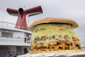 The largest hamburger at sea.