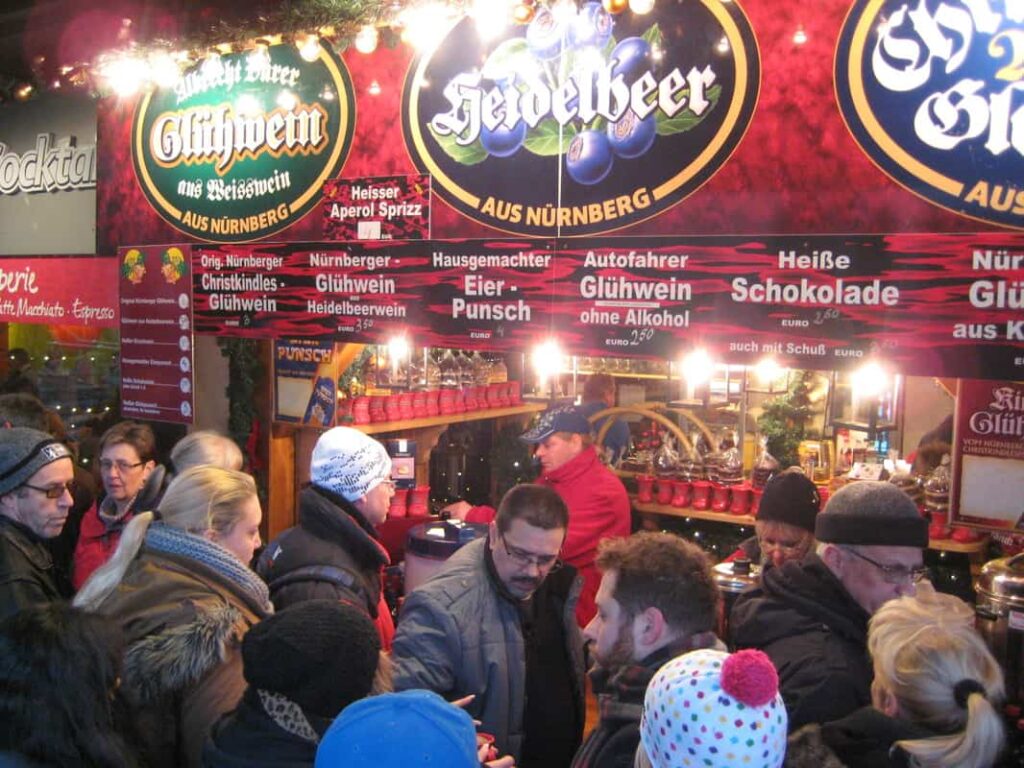 The gluhwein flows freely at the markets.
