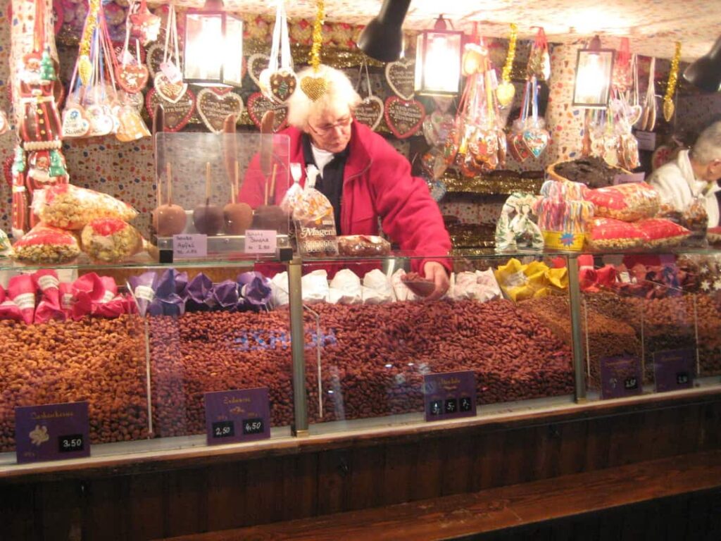 Roasted nuts at the Nuremberg Christmas market