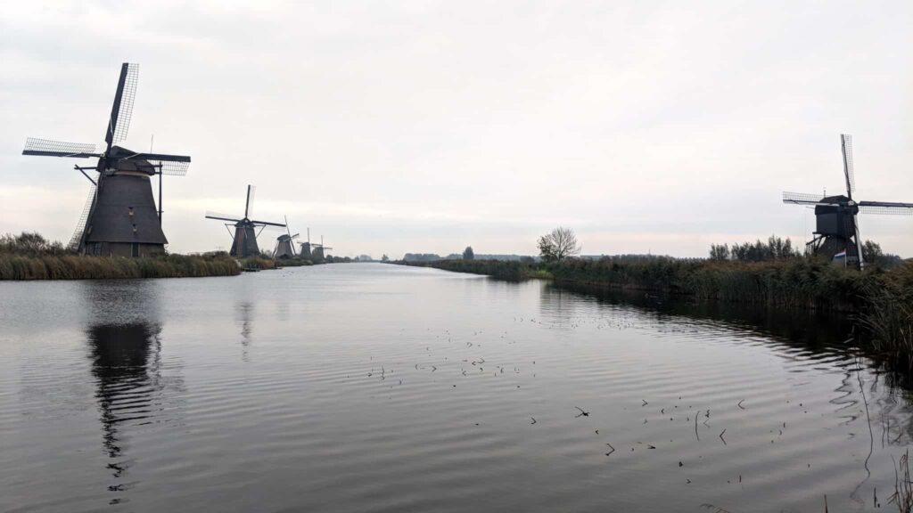 The windmills at Kinderdijk, the Netherlands.