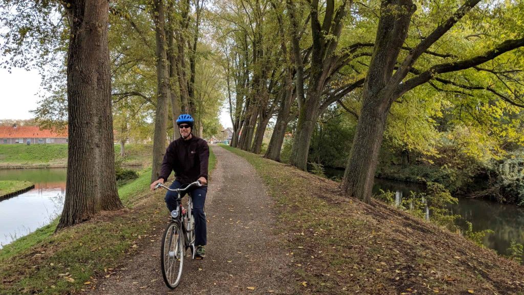Biking in Enkhuizen, the Netherlands