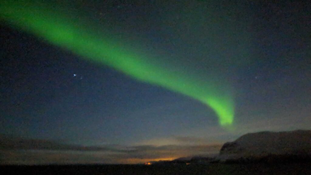 Northern lights while sailing on Viking Sky