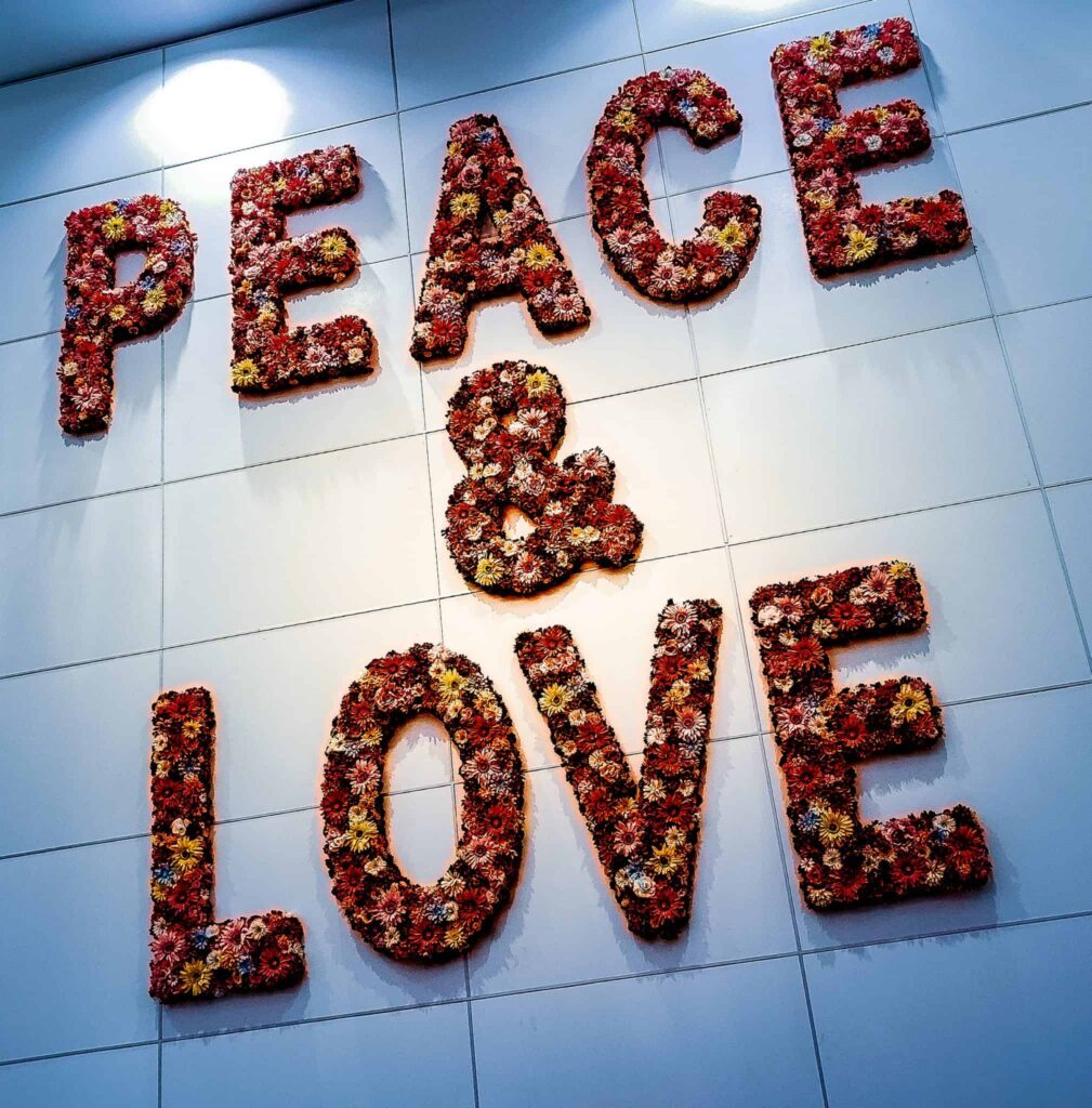 Peace & Love on Wall of Miami International Airport