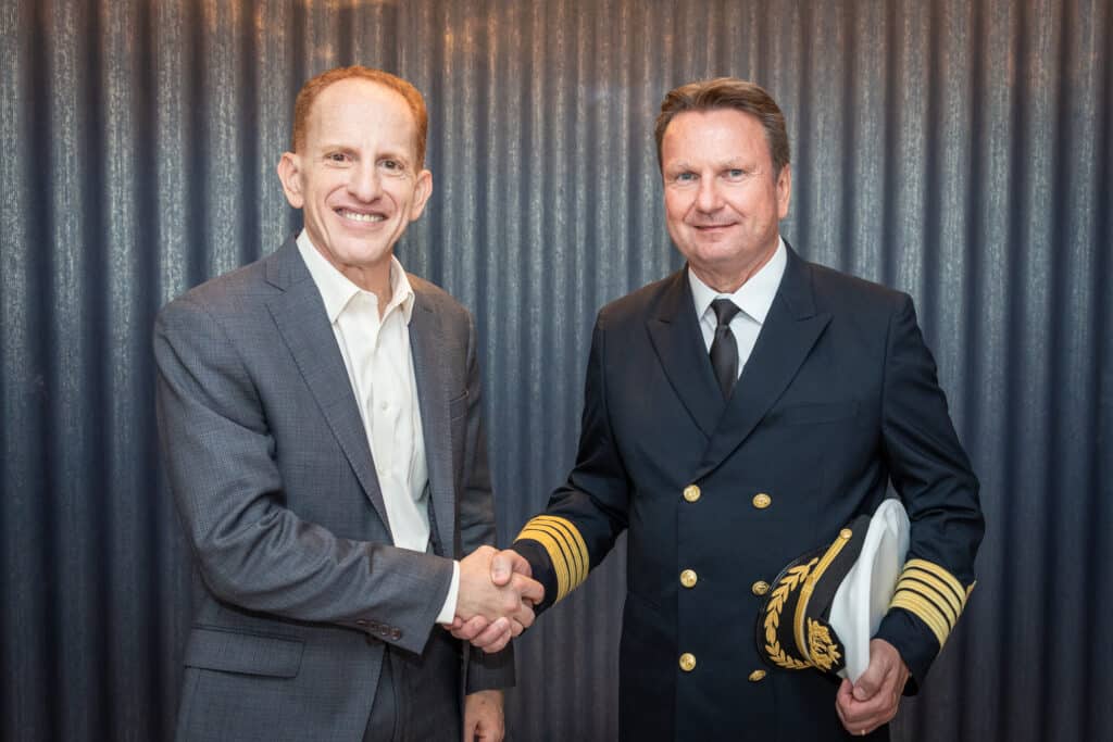 Harry Sommer, President and CEO, NCL and Captain Roger Gustavsen
